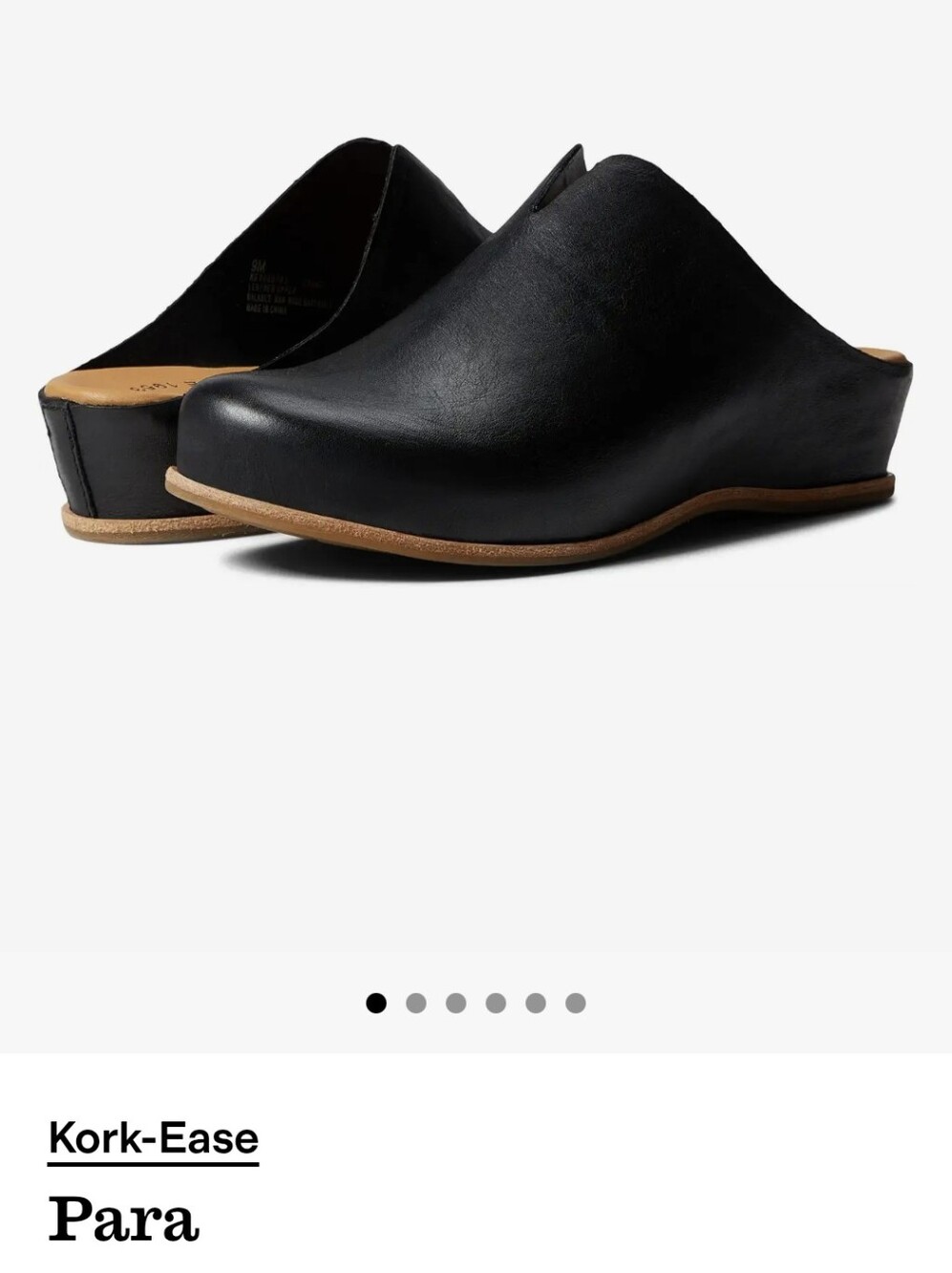 Kork-Ease Black Para Black Leather Clog
